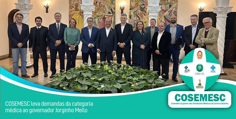 SC: COSEMESC leva demandas da categoria médica ao governador Jorginho Mello